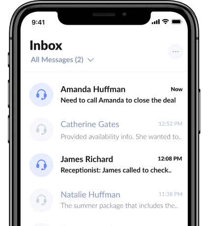 Inbox mobile screen