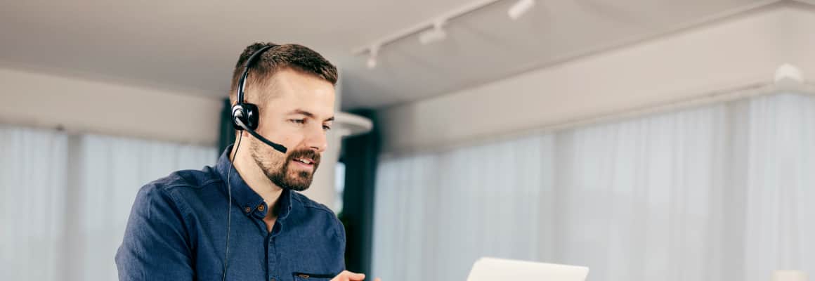 Virtual receptionist taking calls
