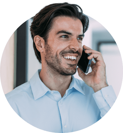 Illinois receptionist with phone