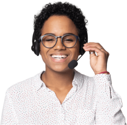 Lex receptionist with headphones